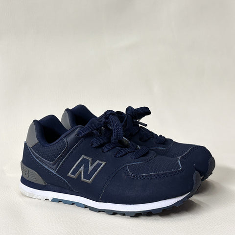 New Balance 10 Youth 574 Navy Sneakers