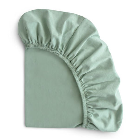 Organic Cotton Stretchy Crib Sheet - Roman Green