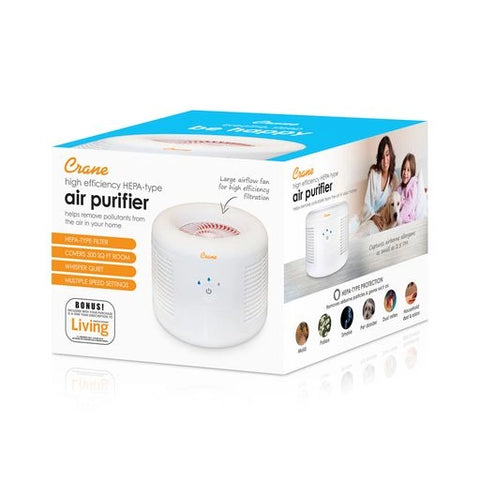 crane baby air purifier with HEPA in box