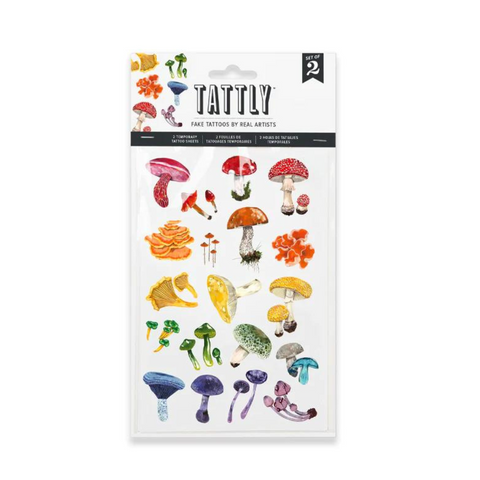 Temporary Tattoos - Colorful Mushrooms
