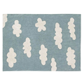 lorena canals washable rug clouds in vintage blue