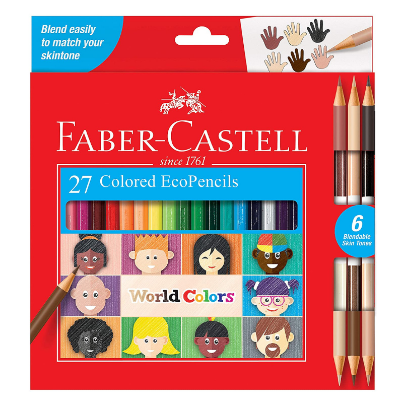 Faber-Castell - Jumbo Beeswax Crayon - 12-Color Set 