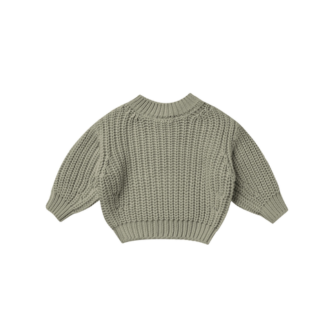 Quincy Mae Chunky Knit Sweater - Basil Autumn Winter 2023