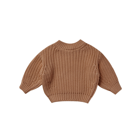 Quincy Mae Chunky Knit Sweater - Cinnamon Autumn Winter 2023