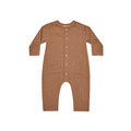 Quincy Mae Pocketed Woven Jumpsuit - Cinnamon Grid Autumn Winter 2023