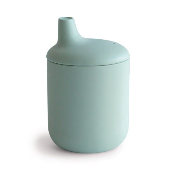 Mushie - Silicone Sippy Cup, Powder Blue