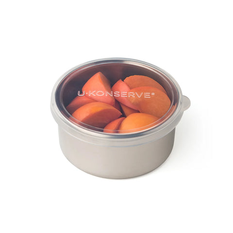 Round Stainless Container w/ Silicone Lid - 9 oz