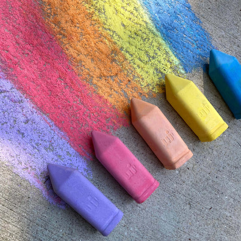sidewalk chalk in bold colors
