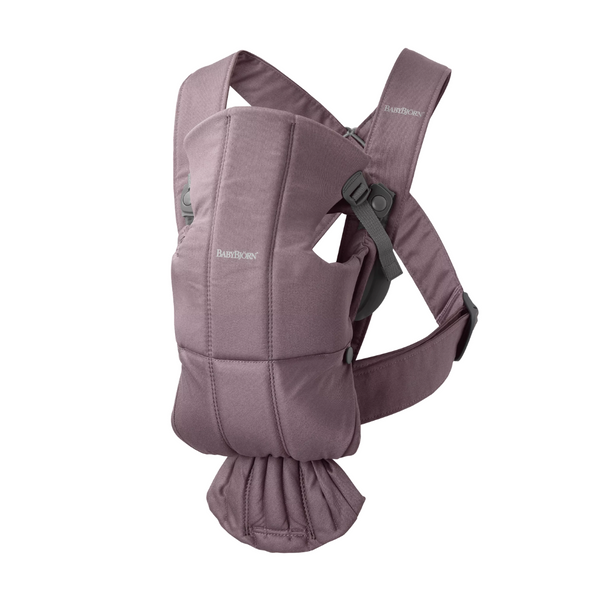 BabyBjorn deep purple newborn baby carrier