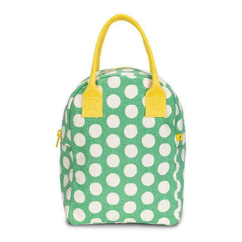 Zipper Lunch Bag - Dot Spring Green