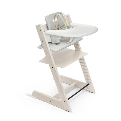Tripp Trapp Complete High Chair Bundle Whitewash & Nordic Grey