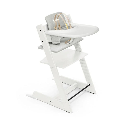 Tripp Trapp Complete High Chair Bundle White & Nordic Grey