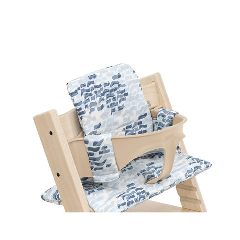 stokke tripp trapp cushion on babyset in waves blue