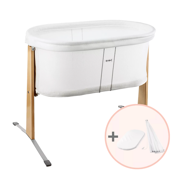 baby bjorn cradle with sheet and canopy for newborn babies and bedside sleeping