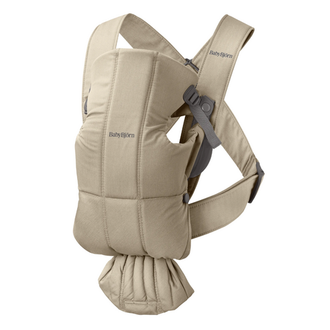 babybjorn mini baby carrier in beige