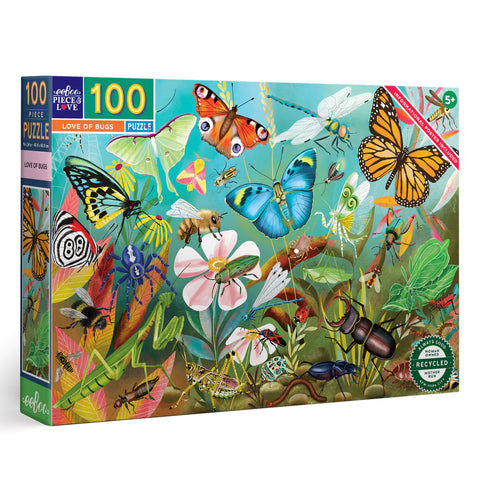 eeboo 100 piece puzzle love of bugs
