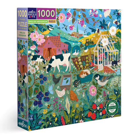 eeboo 1000 piece puzzle english hedgerow