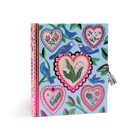 eebboo journal with hearts and birds on the cover
