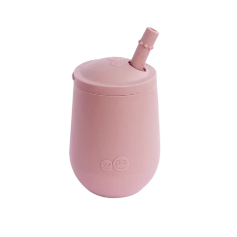 ezpz easy cup with straw in blush for babies and toddlers