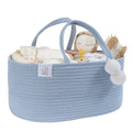 fephas rope diaper caddy in blue