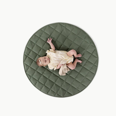 Quilted Mini Circle Mat - Thyme
