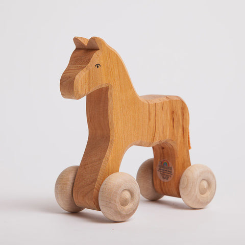 Wooden Horse on Wheels