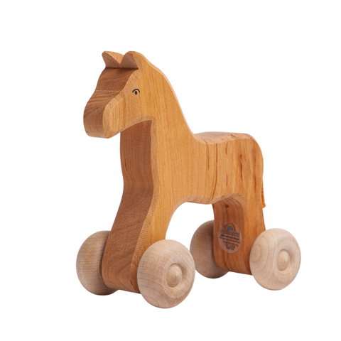 Wooden Horse on Wheels