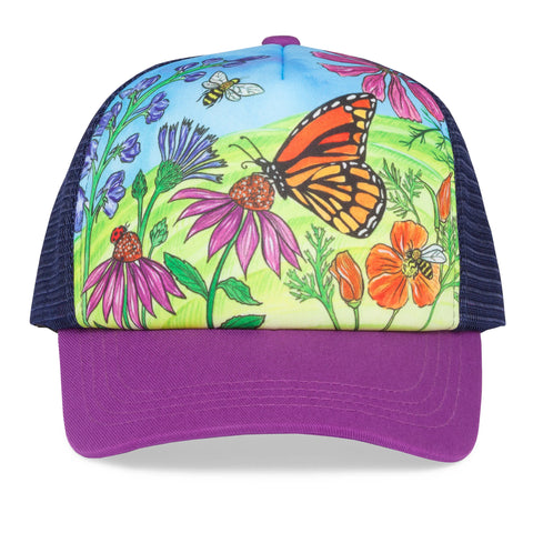 Kids Trucker Hat Butterfly and Bee