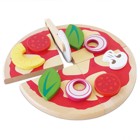 Pizza with Toppings & Cutter