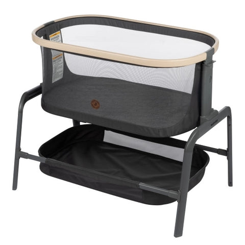lora bedside bassinet in classic graphite