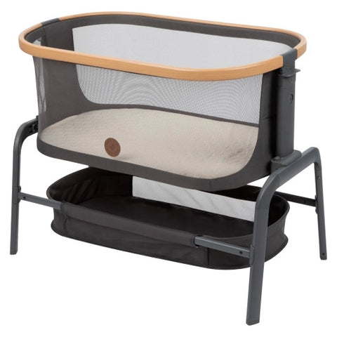 lora bedside bassinet in essential graphite
