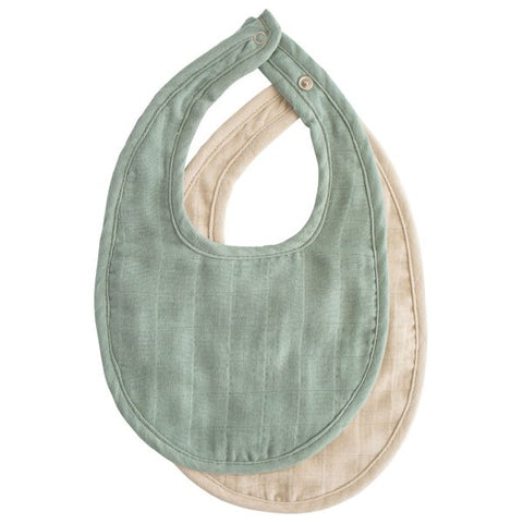 Organic Cotton Muslin Bib - 2 Pack