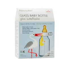 natursutten glass baby bottle 4 oz in package