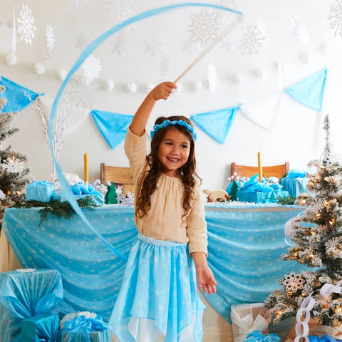 sarah's silks large streamer snow flake for a snow fairy