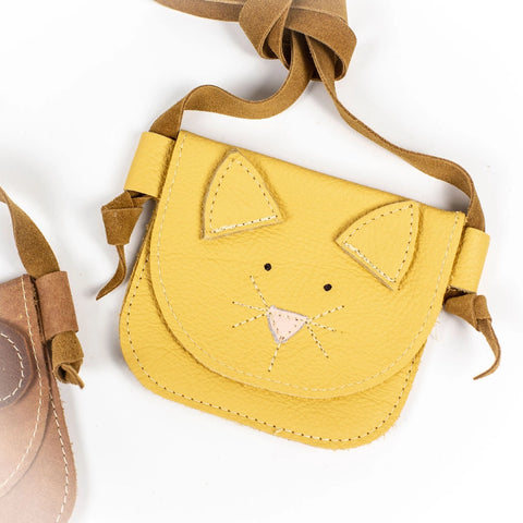 Kitty Critter Little Leather Purse - Daffodil