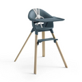 Stokke Clikk High Chair Natural Wood Fjord Blue