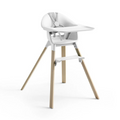 Stokke Clikk High Chair Natural Wood White