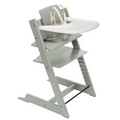 Stokke Tripp Trapp High Chair², Cushion & Tray Green Wood and Green Cushion