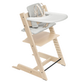 Stokke Tripp Trapp High Chair², Cushion & Tray Natural Wood and Grey Cushion