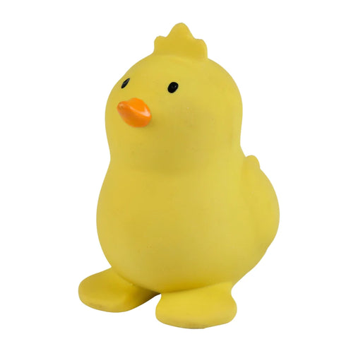 Natural Rubber Teether, Rattle and Bath Toy - Chick