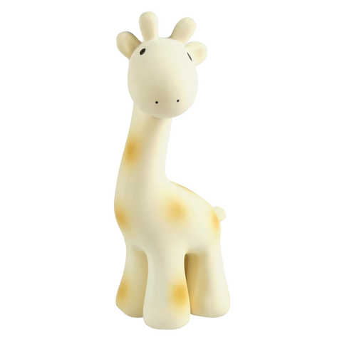 Natural Rubber Teether, Rattle and Bath Toy -Giraffe