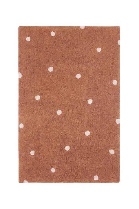 Washable Rug - Mini Dot Chestnut