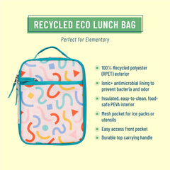 Recycled Eco-Lunchbag - Confetti Peach