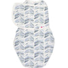 Cotton Zip & Velcro Swaddle - Angel Stripe Watercolor