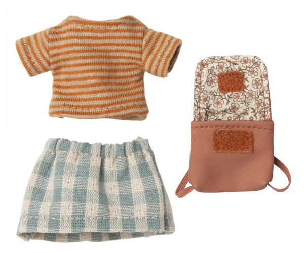 Maileg Mouse Clothes and Bag Big Sister - Old Rose
