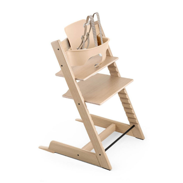 Tripp Trapp Chair + Baby Set Bundle - Oak Natural