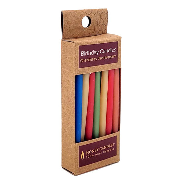 3" Beeswax Rainbow Birthday Candles