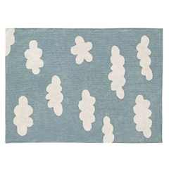 Washable Rug - Clouds (Vintage Blue)
