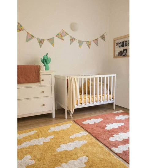 Washable Rug - Clouds (Mustard)