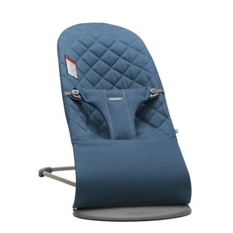 babybjorn bouncer bliss in midnight blue cotton